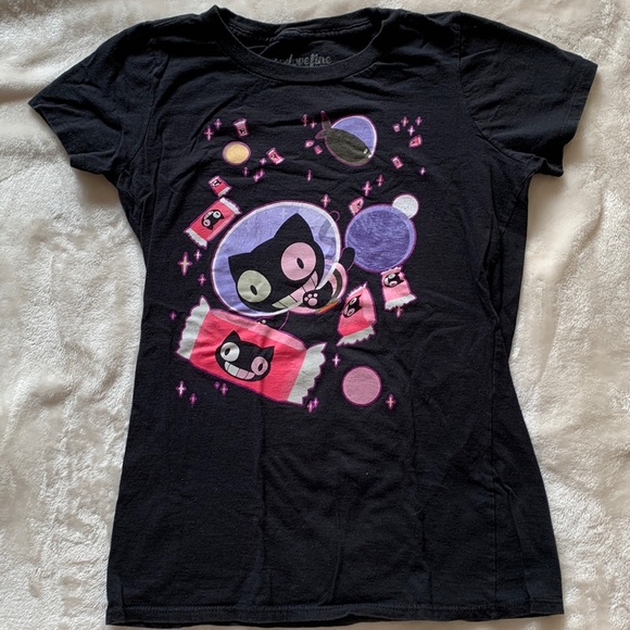 👗5/$25 - Hot Topic Cat T-Shirt Size Small - Picture 3 of 7